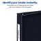 Avery Mini 3 Ring Binder, Holds 5.5" x 8.5" Paper, 1" Round Rings, 175-Sheet Capacity, 1.4 Inch Wide Spine, Label Holder, 1 Black Binder (01443)